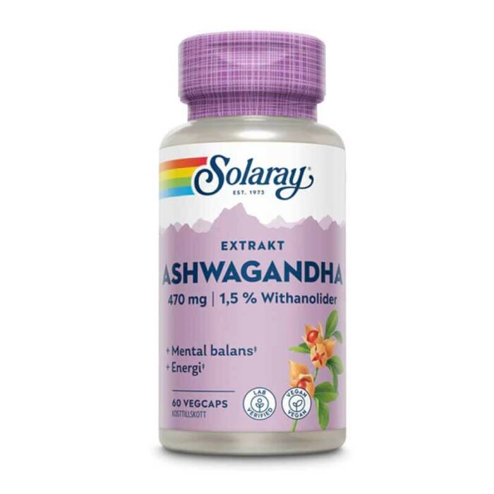 Solaray Ashwagandha, 60 kaps