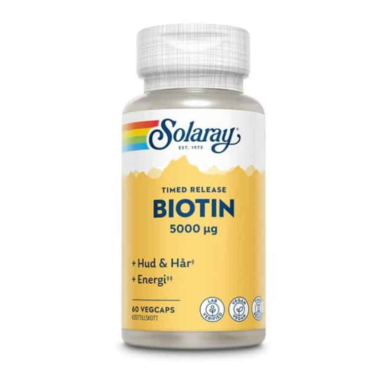 Solaray Biotin, 60 kaps
